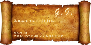 Gasparecz Irina névjegykártya